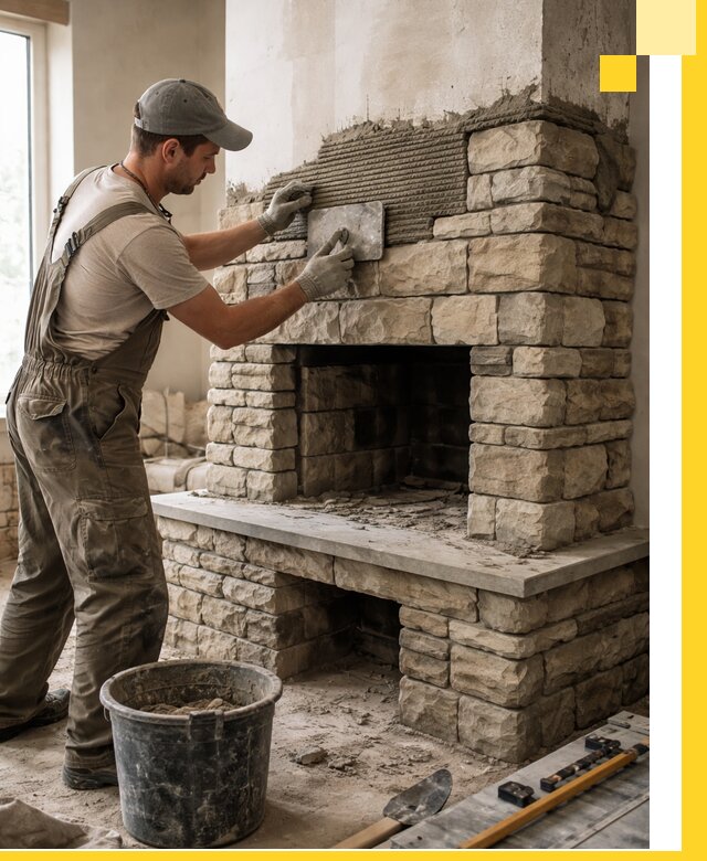 Строительство каминов под ключ в Устях-Куте от проектирования до монтажа