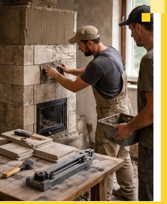 Профессиональная облицовка печей в Устях-Куте: керамика и камень