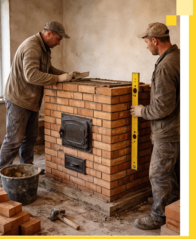 Отопительные печи под ключ в Устях-Куте, установка и сборка