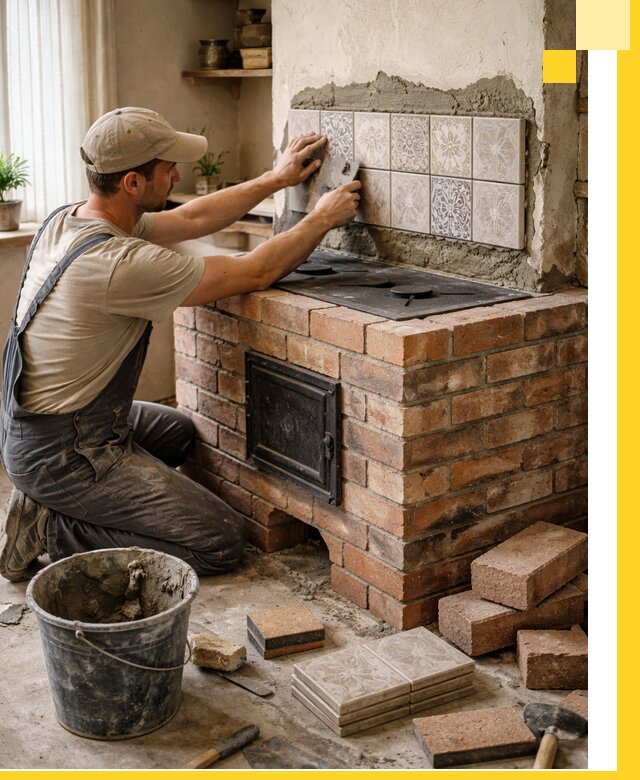 Печи с плитой на заказ монтаж гарантия и сервис в Устях-Куте