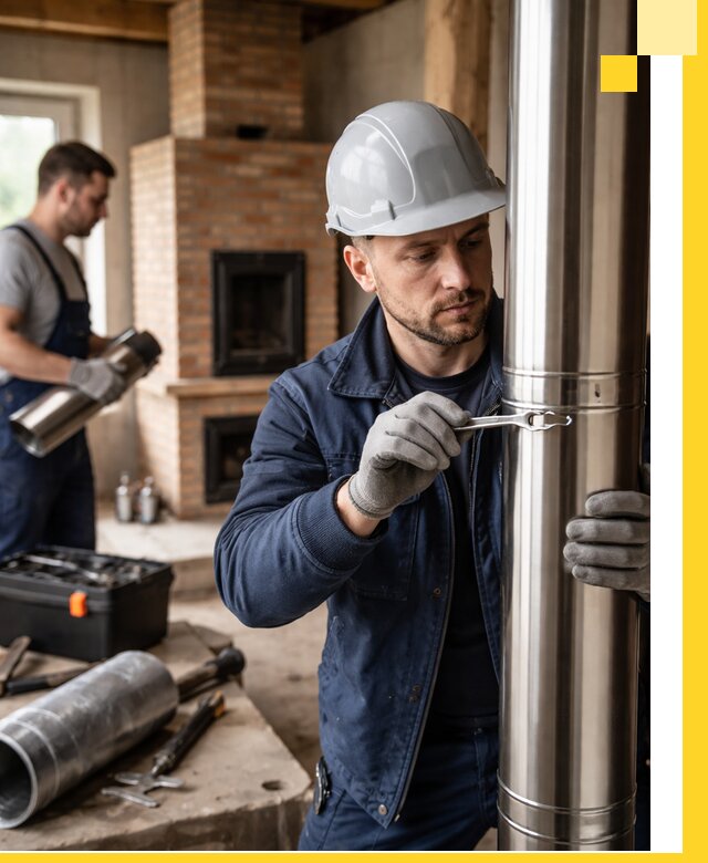 Профессиональный монтаж дымоходов для печей в Устях-Куте