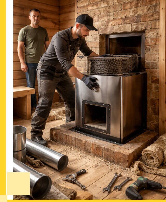 Монтаж банных печей под ключ в Устях-Куте от 18535 р., ЭриданУтк