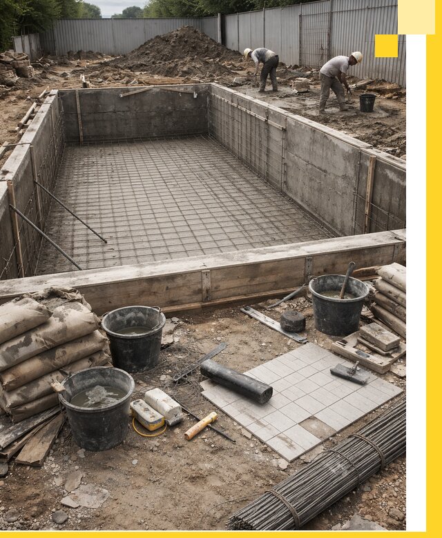 Строительство бассейнов под ключ в Устях-Куте, дизайн и монтаж