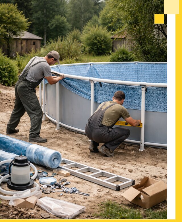 Установка и монтаж каркасных бассейнов в Устях-Куте под ключ