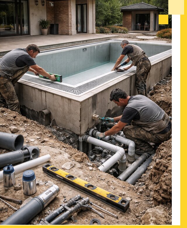 Строительство переливных бассейнов в Устях-Куте под ключ