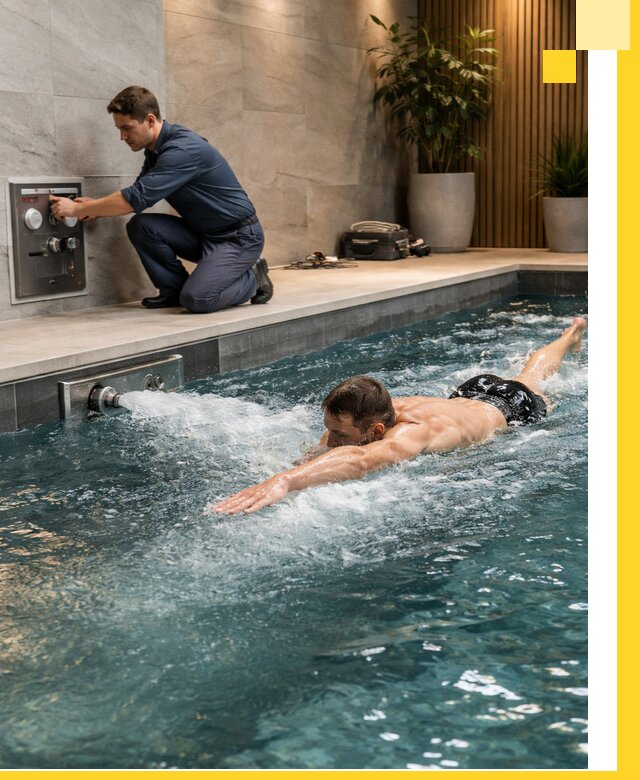 Проектирование и монтаж бассейнов с противотоком в Устях-Куте