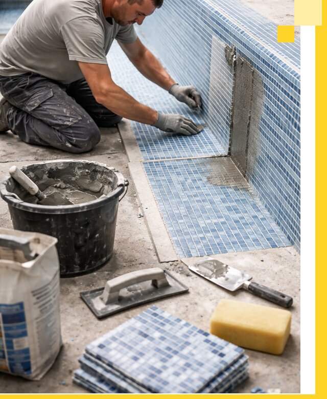 Укладка и ремонт мозаики для бассейнов под ключ в Устях-Куте