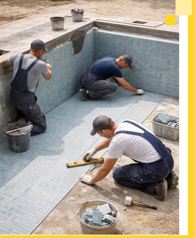 Укладка и установка плитки для бассейнов под ключ в Устях-Куте