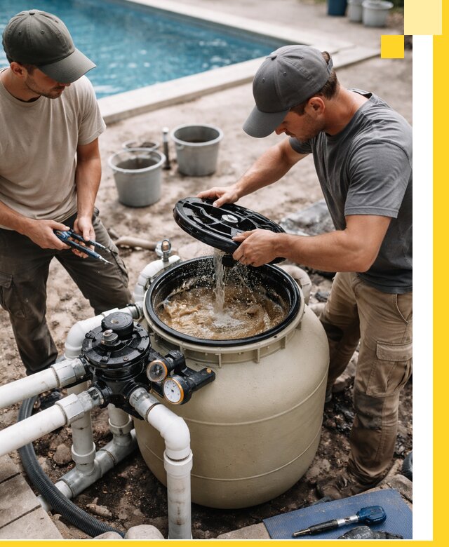 Установка и обслуживание песочных фильтров для бассейнов в Устях-Куте