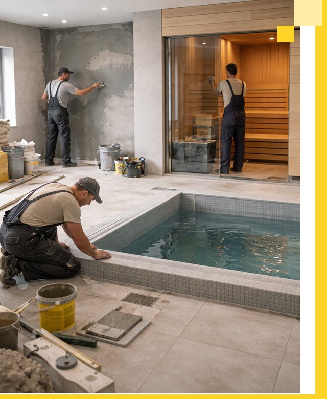 Проектирование и строительство сауны с бассейном в Устях-Куте