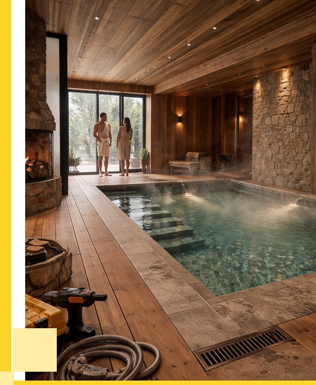 Проекты бань с бассейном под ключ в Устях-Куте от 77228 р., ЭриданУтк