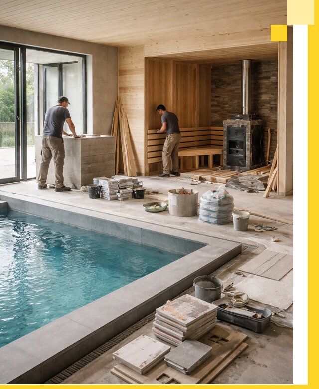 Проектирование и строительство бань с бассейном в Устях-Куте