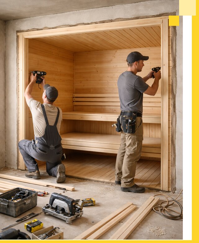 Монтаж саун под ключ в Устях-Куте — проектирование и установка