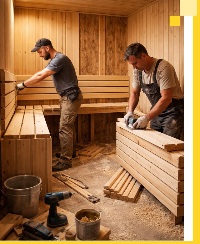 Профессиональный комплексный ремонт саун под ключ в Устях-Куте