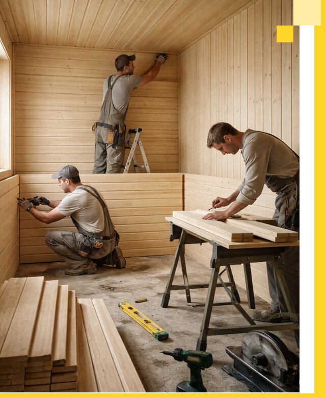 Обшивка саун в Устях-Куте из натуральной древесины под ключ