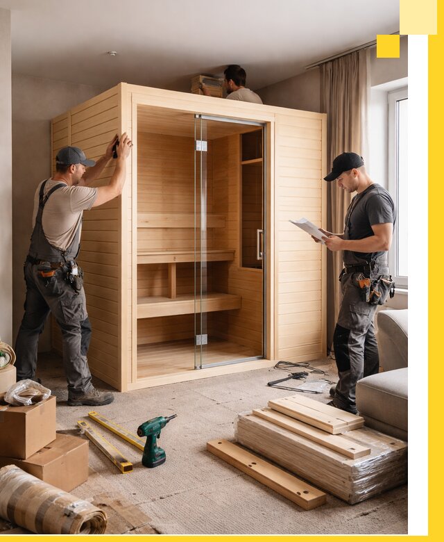 Установка и благоустройство саун в квартире в Устях-Куте