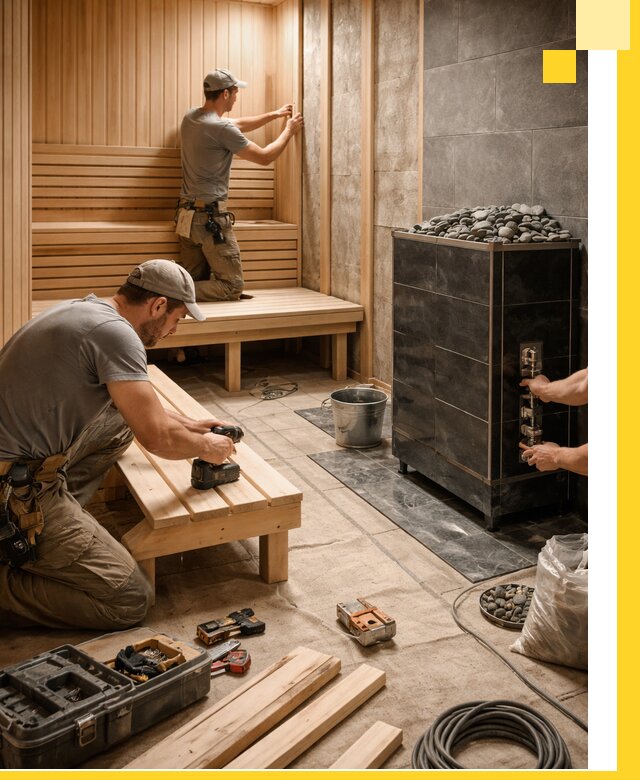 Дизайн и строительство интерьерных саун под ключ в Устях-Куте