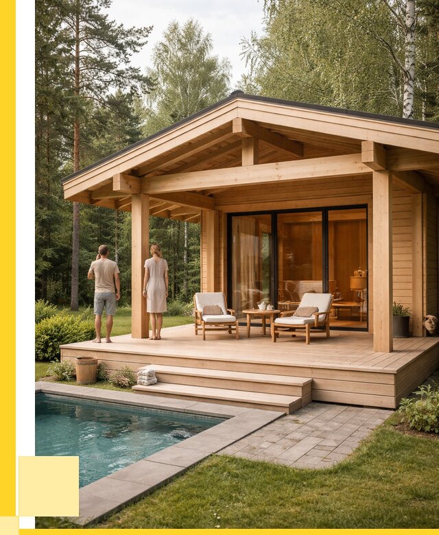 Бани с террасой под ключ в Устях-Куте от 617820 р. | ЭриданУтк