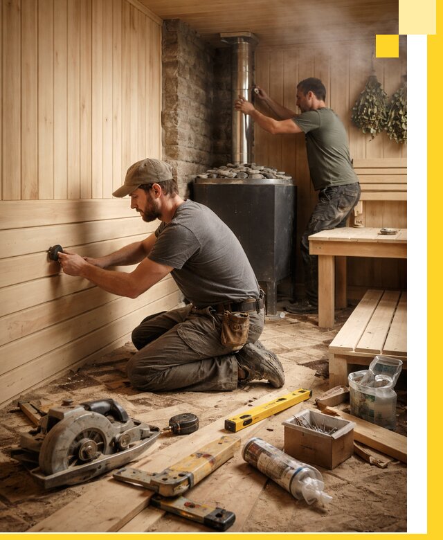 Полное строительство и оснащение парных под ключ в Устях-Куте