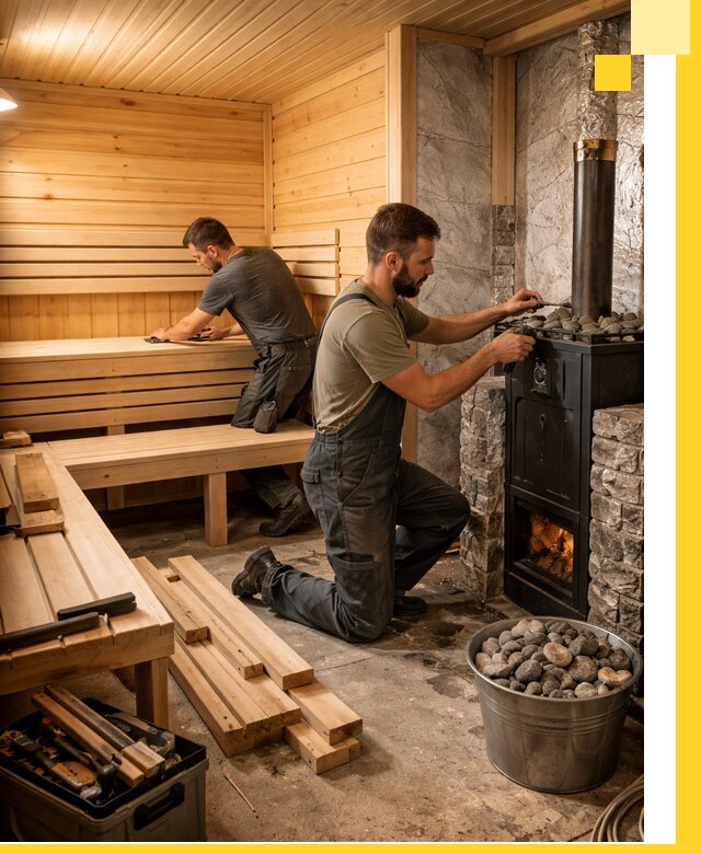 Дизайн и строительство интерьеров бань под ключ в Устях-Куте