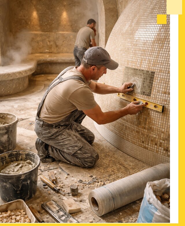 Хамам под ключ в Устях-Куте: проектирование, строительство, отделка