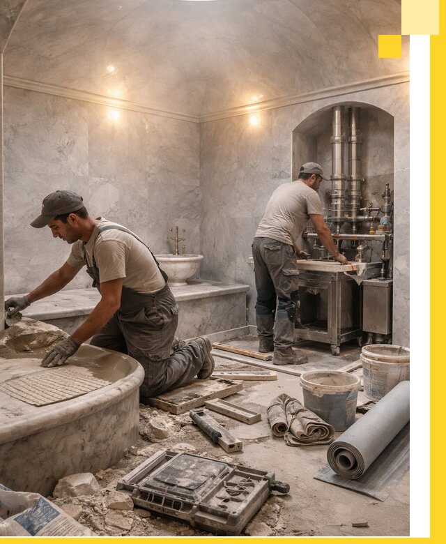 Строительство турецких бань хаммам под ключ в Устях-Куте