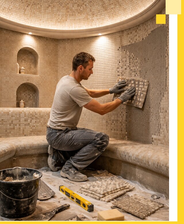 Устройство и монтаж домашнего хамама под ключ в Устях-Куте