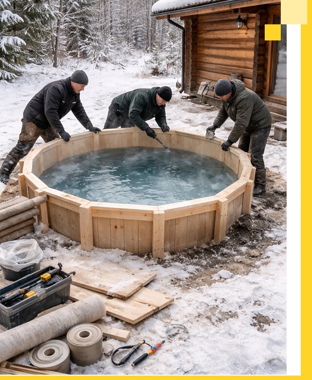 Изготовление и установка ледяных купелей под ключ в Устях-Куте